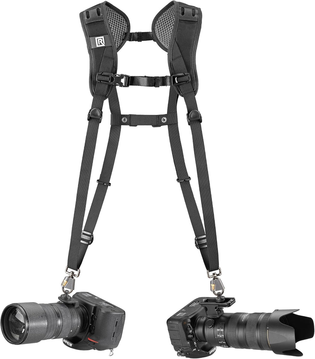 Double Breathe Camera Harness for One Or Two SLR, DSLR, Mirrorless Cameras N384