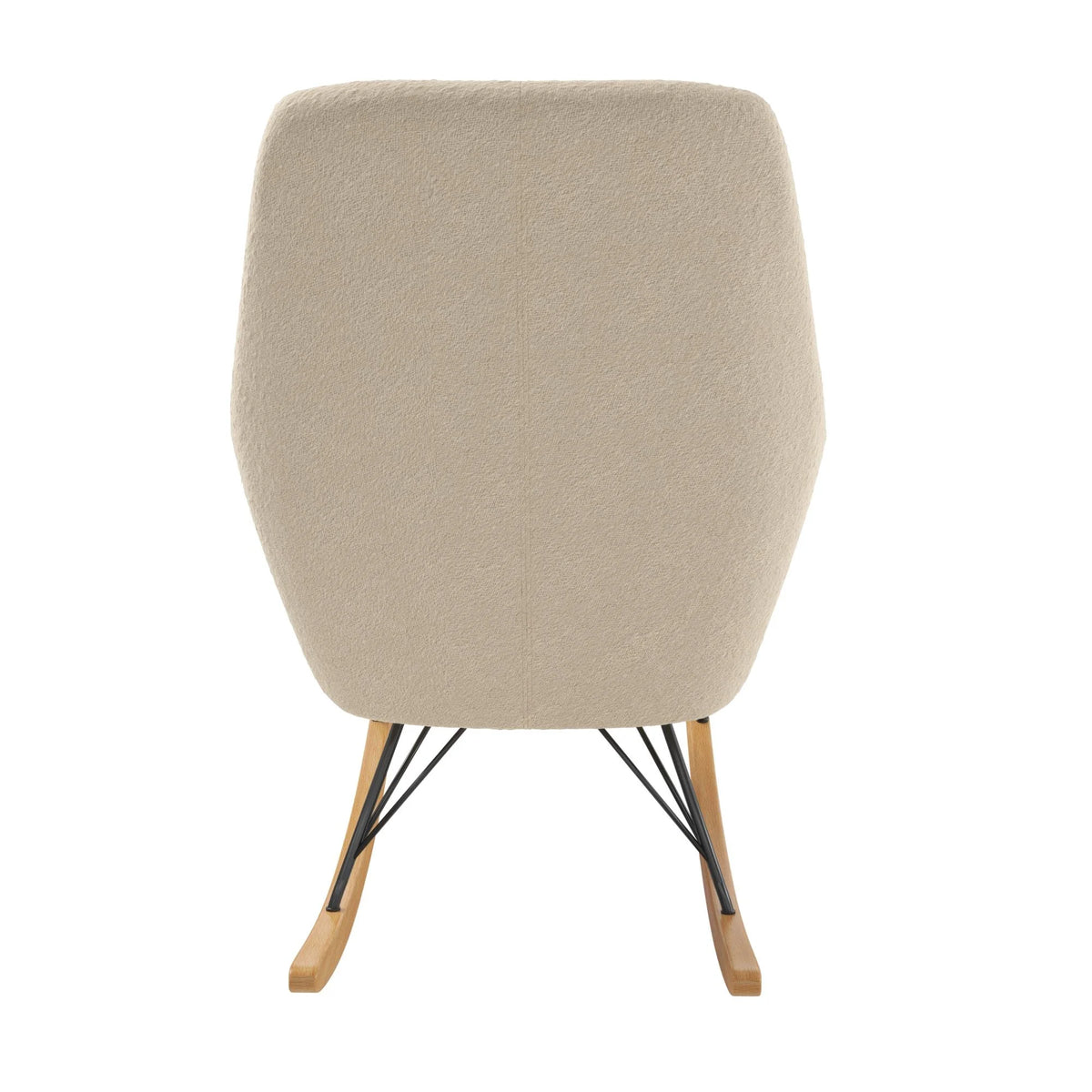 Ivory Boucle Upholstered Nursery Rocker Z204