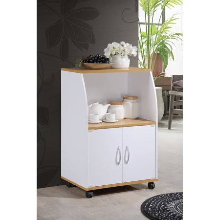 White Mini Microwave Cart I1552