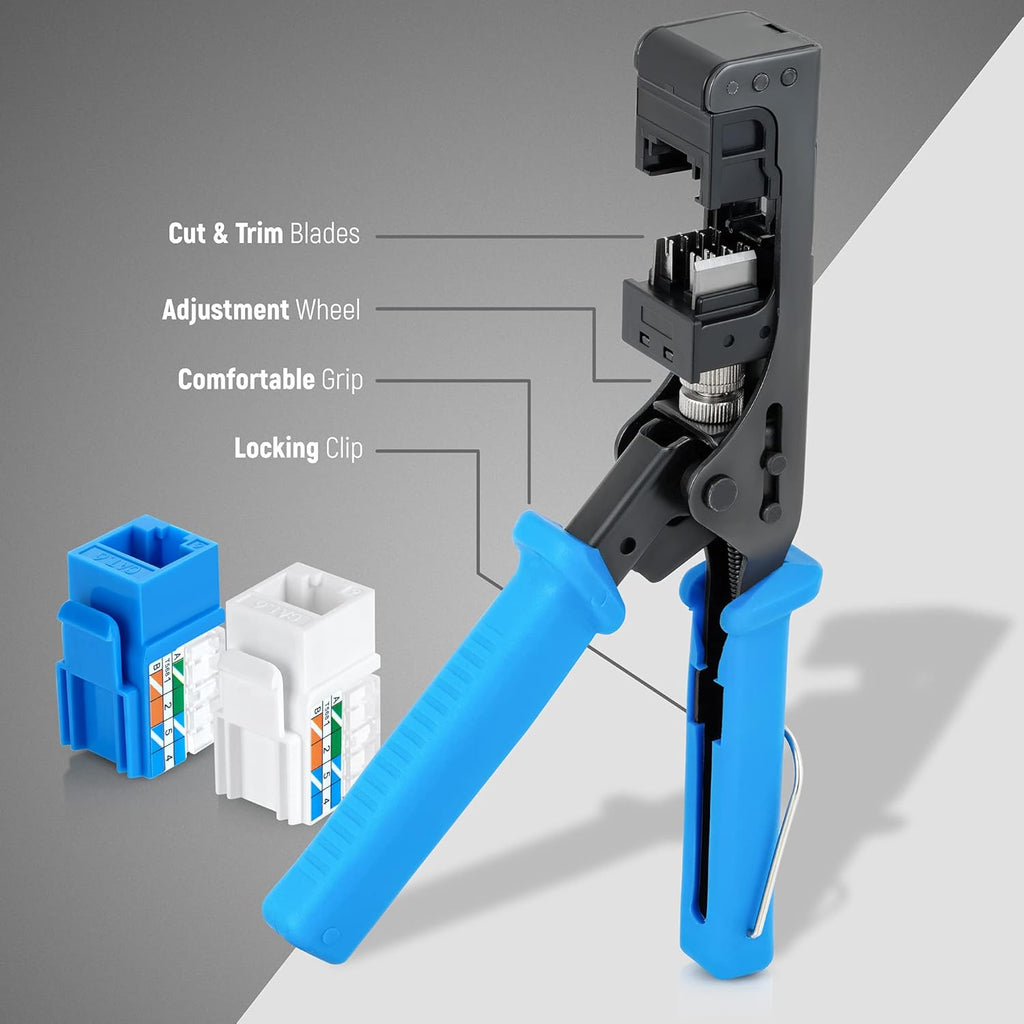 Speed Termination Tool for Everest Media RJ45 Cat6/5e & Cat6A UTP Keystone Jacks Pack of 2 N129