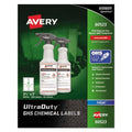3.5 x 5 in. White Chemical Labels - 200 per Pack L3965