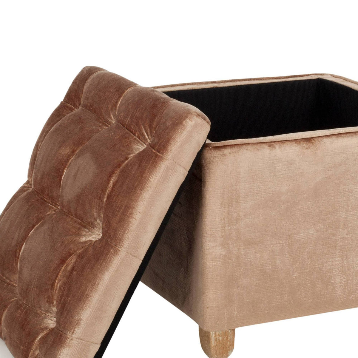 Brown Tufted Ottoman U35248