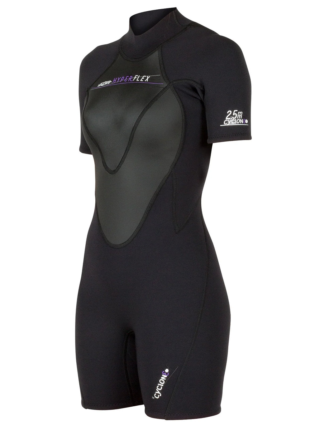 Black 2.5mm Shorty Back Zip Wetsuit O25997