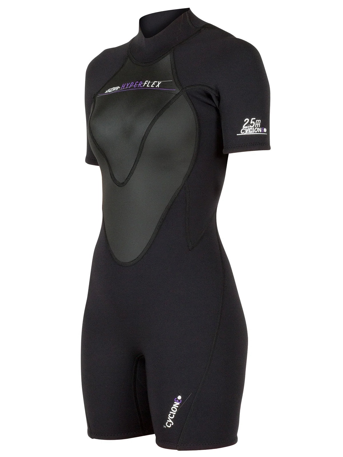 Black 2.5mm Shorty Back Zip Wetsuit O25997