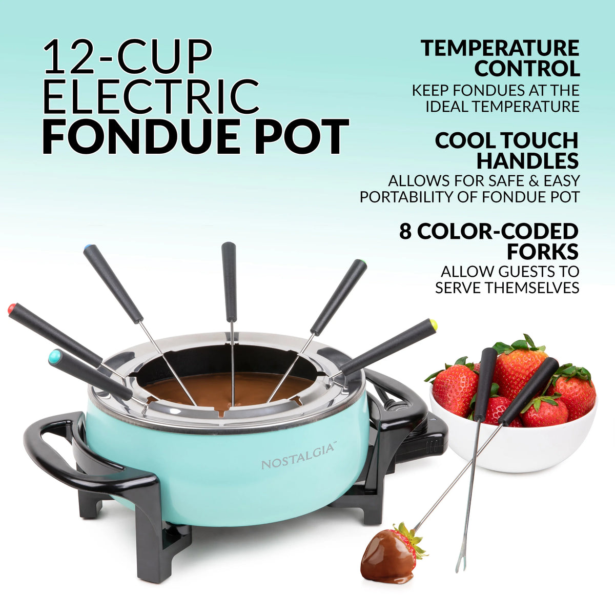 Aqua 12-Cup Electric Fondue Pot O8614