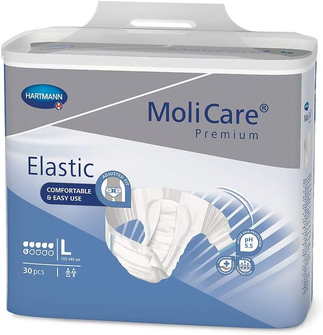 MoliCare Premium Elastic 6D Brief Size Large Case of 90 Q829255