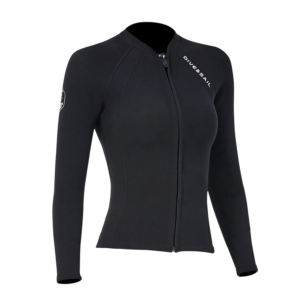2mm Neoprene Front Zipper Wetsuits Jacket Long Sleeves C75900