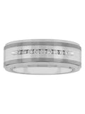 Mens Tungsten & Stainless Steel Wedding Band C220802