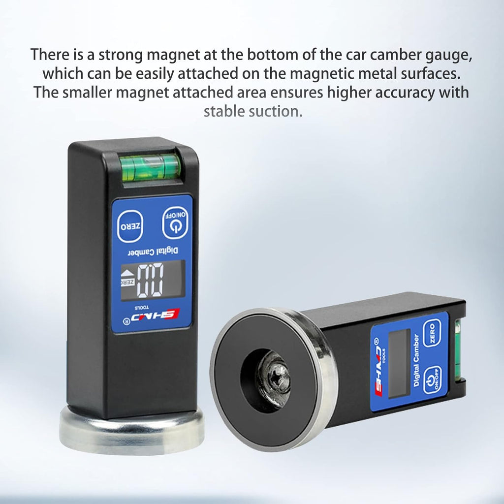 Universal Magnetic Camber Gauge Digital Wheel Alignment Tool with LCD Pack of 2 O1704