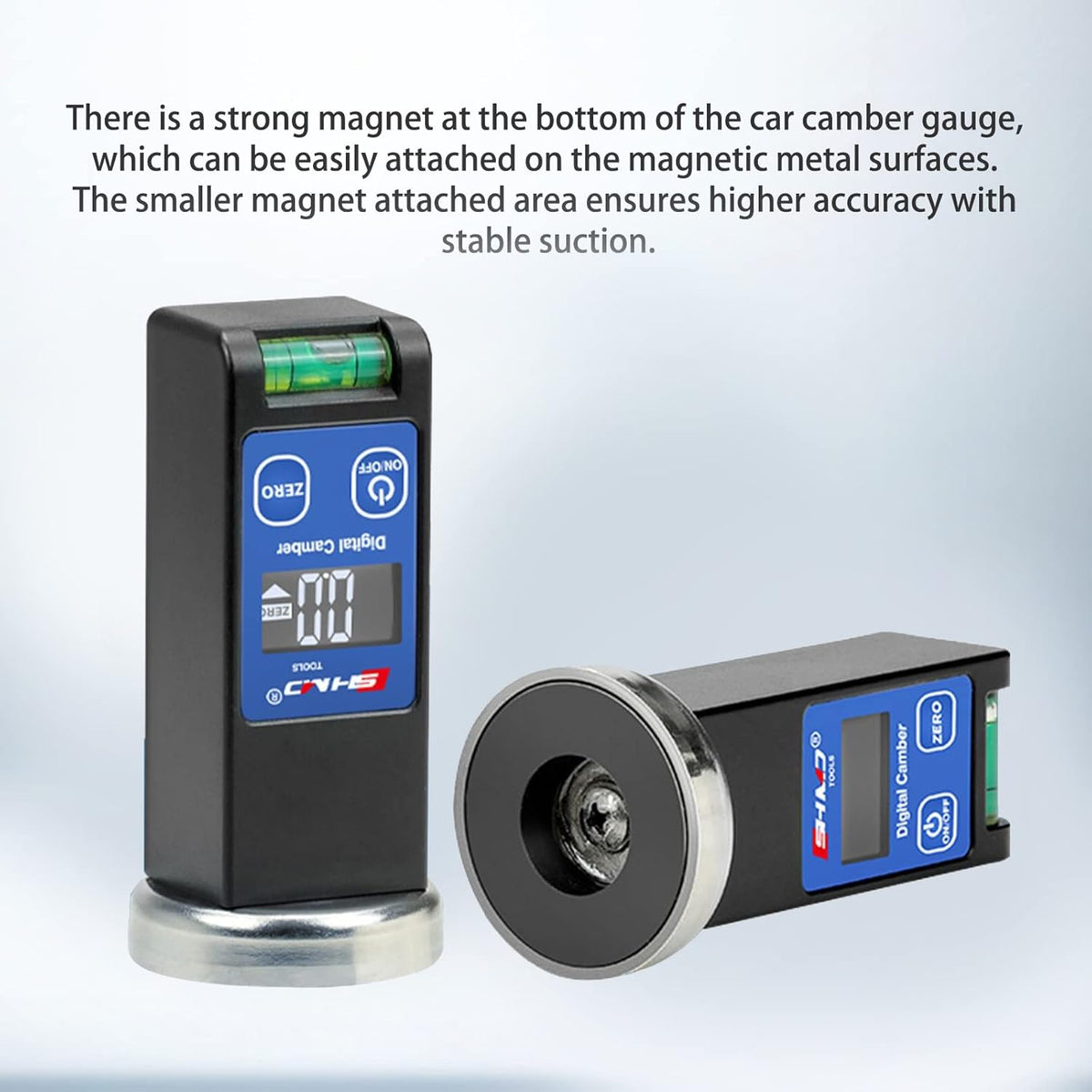 Universal Magnetic Camber Gauge Digital Wheel Alignment Tool with LCD Pack of 2 O1704