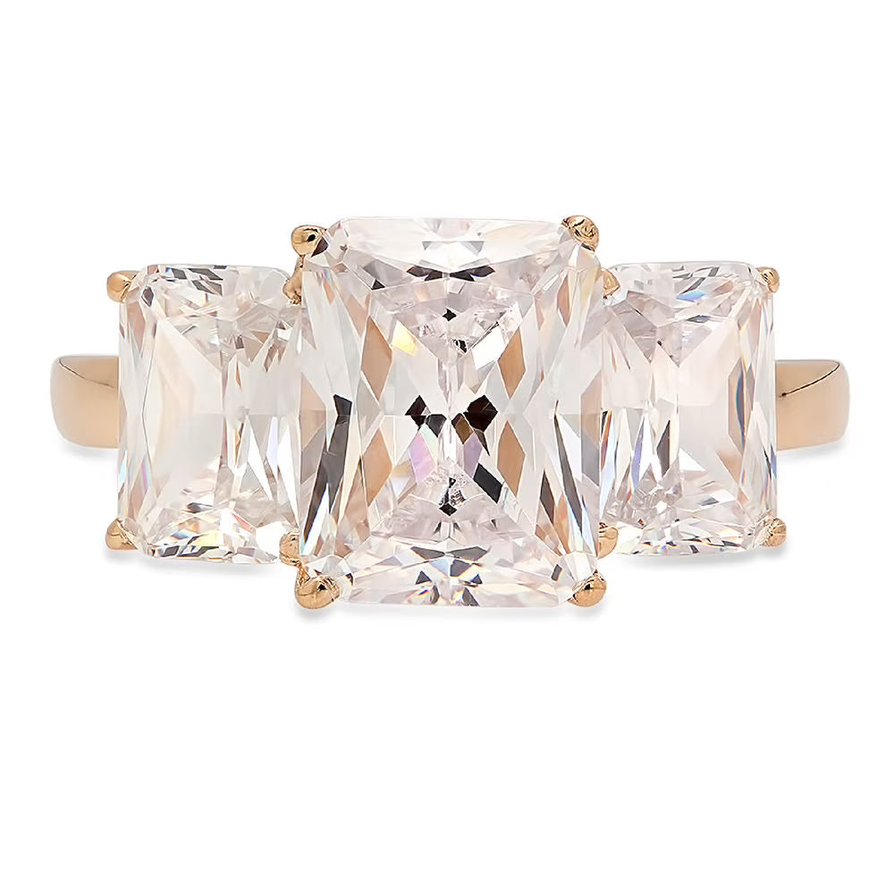 18K Yellow Gold Three-Stone Ring S672757