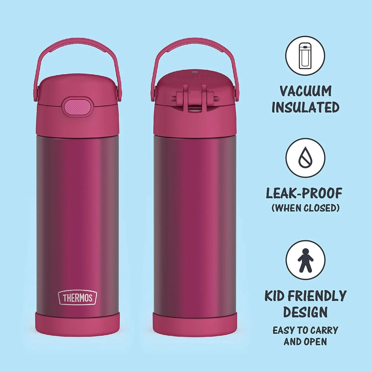 Rosewood Stainless Steel Vacuum Insulated Bottle F9266