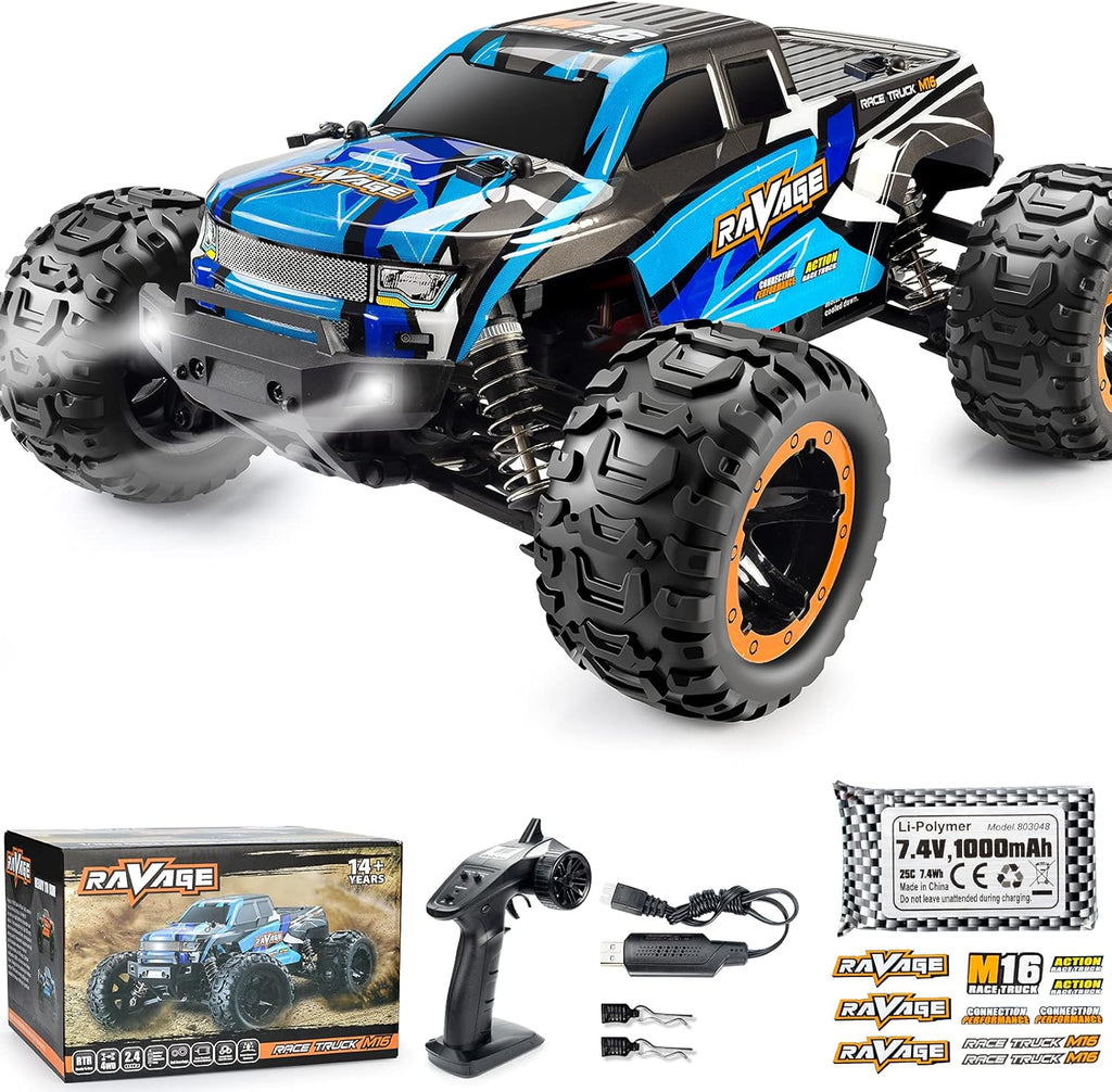 RC Cars 40km/h with 2 Rechargeable Batteries Remote Control Car 4WD Off Road Waterproof P80518