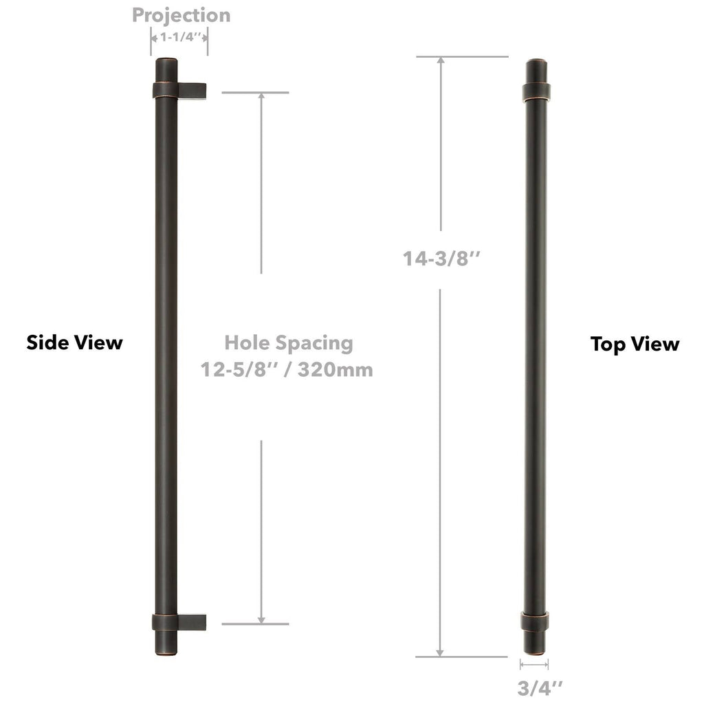 10 Pack Solid Kitchen Cabinet Bar Handle Pulls Oil Rubbed Bronze H463