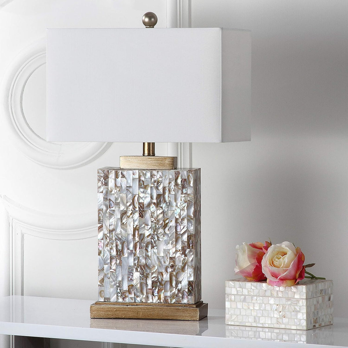 Ivory Shell Table Lamp (Set of 2) G5716