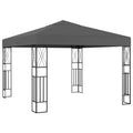 Party Tent Outdoor Gazebo Steel Frame Fabric Sunshade Shelter Canopy Anthracite 9.8ft x 9.8ft x 8.5ft B39221
