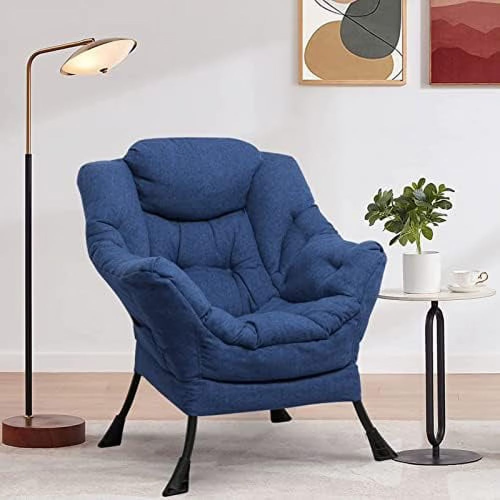 Velvet Fabric Single Sofa Chair with Side Pocket X6416