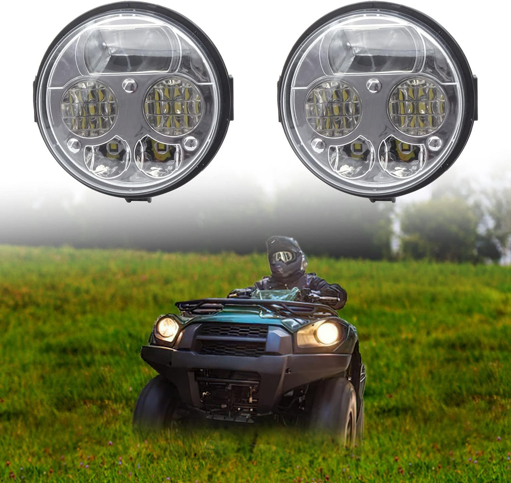 Pair Chrome 4.5 inches High Low Beam LED Headlight Assembly V610