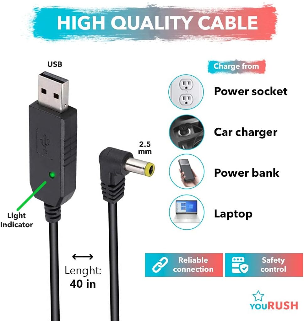2 Pack 3800 mAh Extended Battery with USB Charging Cables H615