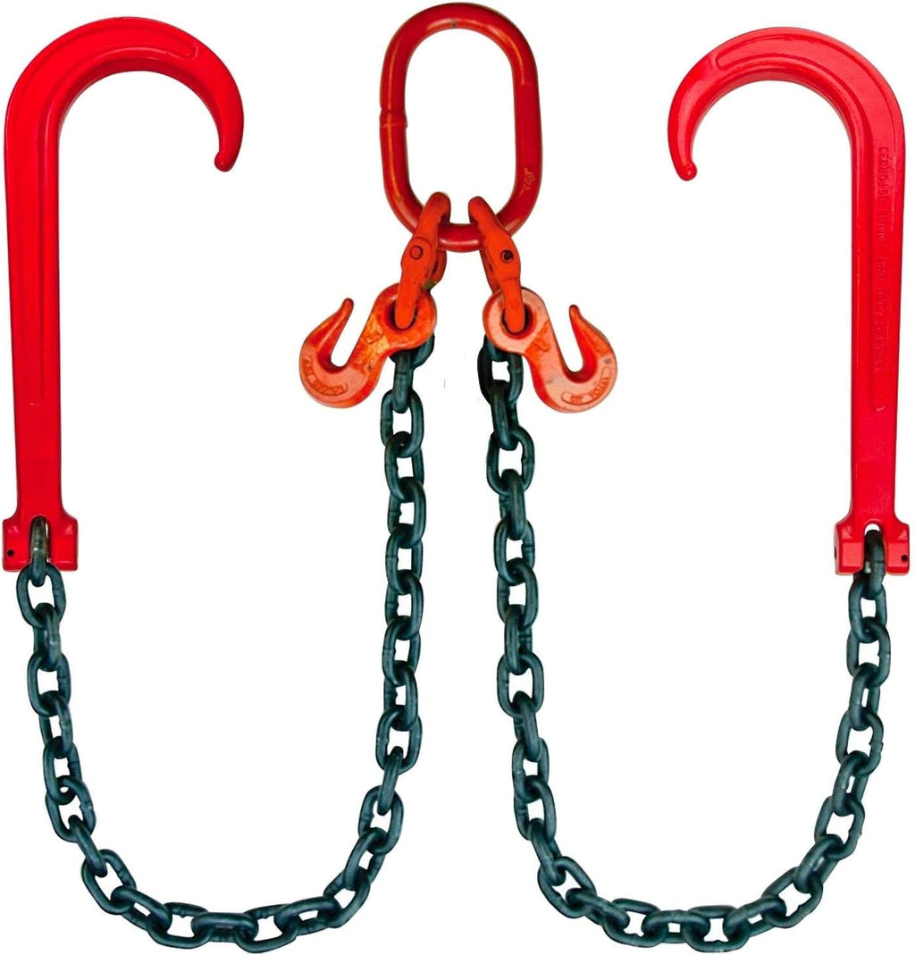 Grade 80 Alloy Towing Chain Bridle, 48 Inch, 12,000 Pound Safe Working Load P232484