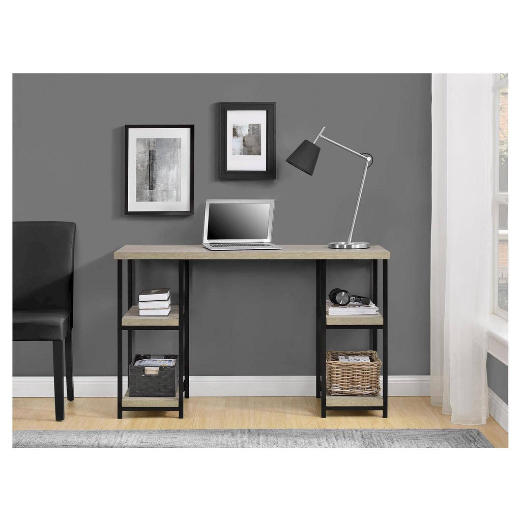 Double Pedestal Desk Sonoma Oak D965049