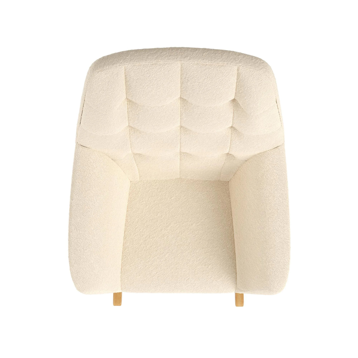 Ivory Boucle Upholstered Nursery Rocker Z204