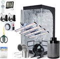 1200W LED Full Spectrum Grow Light Strips, 32''x32''x63'' 600D Mylar Grow Tent, 4'' Inline Fan Carbon Filter Ventilation System Complete Kit B131077
