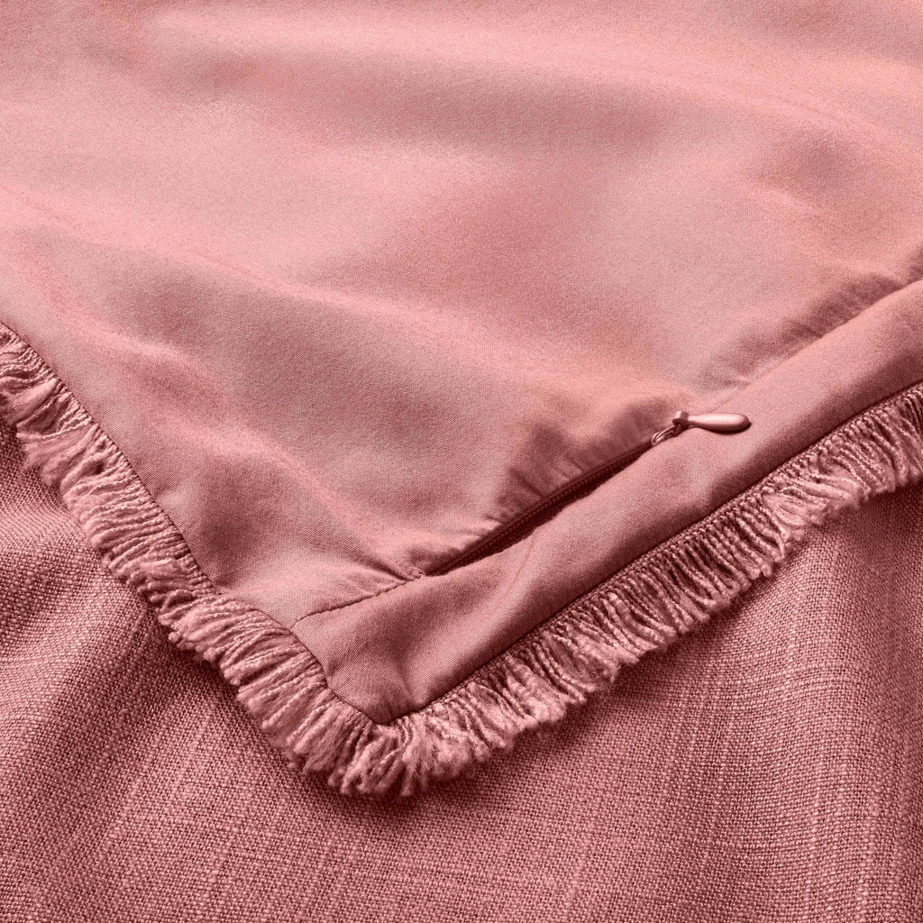 Rose Full/Queen Linen Blend Duvet & Sham Set G8301