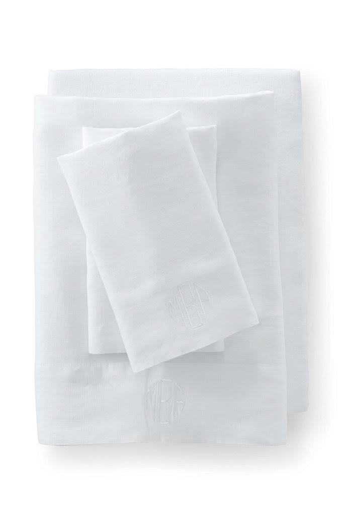 White Garment Washed Linen Sheets D608932