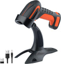 2 Pack Industrial Wireless Barcode Scanner 2D QR 1D 2.4G Bluetooth Drop Resistant X938298