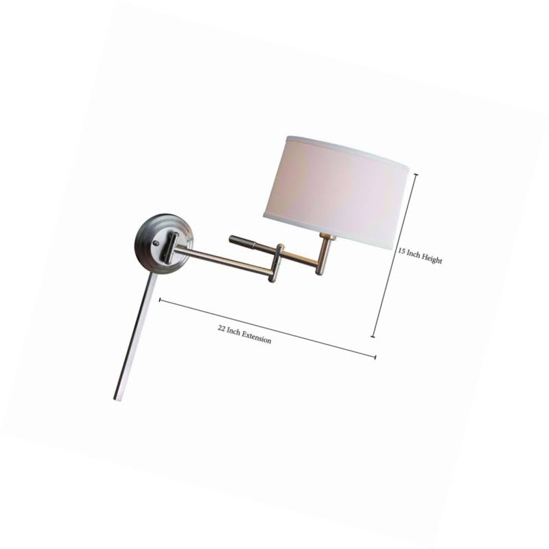 Brushed Steel Wall Swing Arm Lamp Z956