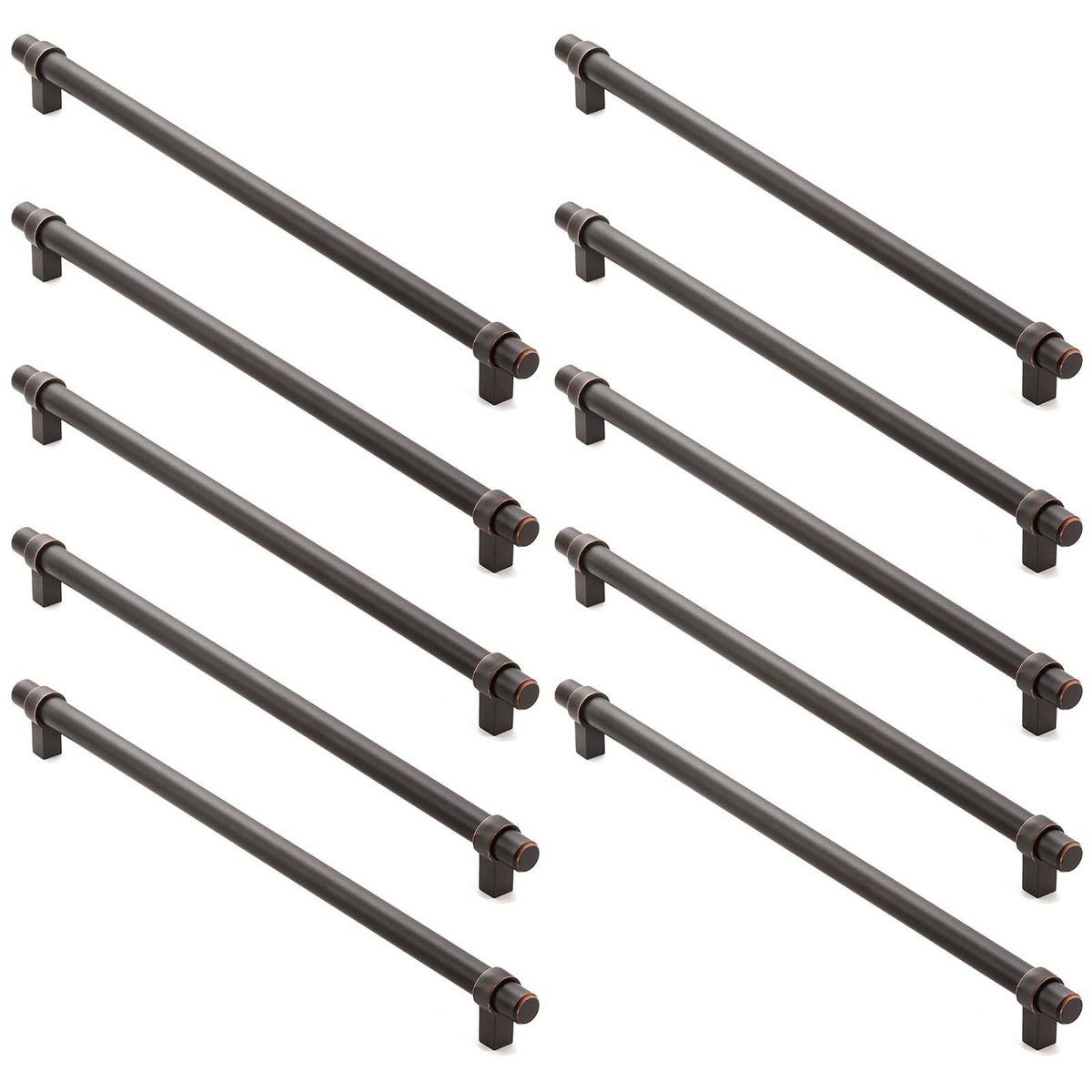 10 Pack Solid Kitchen Cabinet Bar Handle Pulls Oil Rubbed Bronze H463