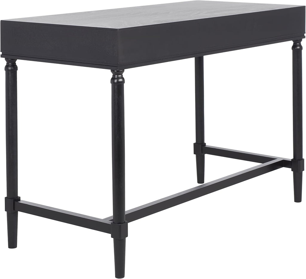 Black/Natural 2-Drawer Computer Desk Q9967