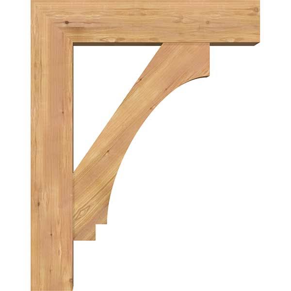 Western Red Cedar Imperial Block Smooth Bracket with Offset Brace I82990