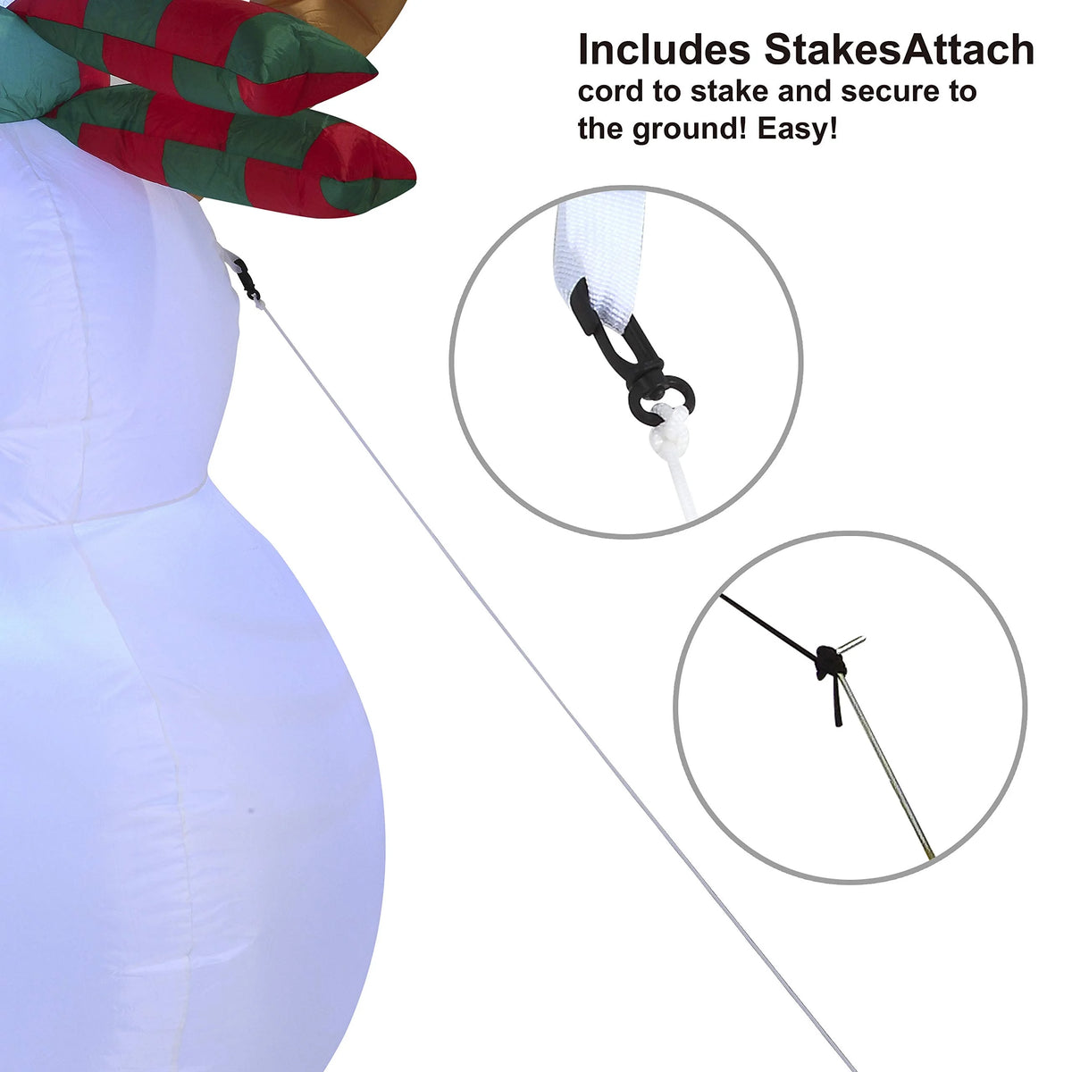 6 ft Tall Christmas Inflatable Snowman with Build-in LEDs V1322