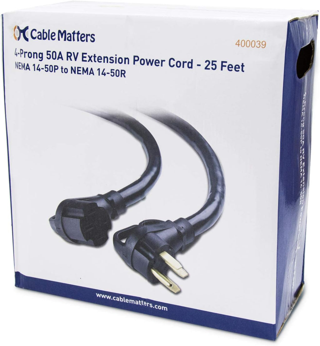 50 AMP RV Extension Cord 15 ft with Carry Strap W5234