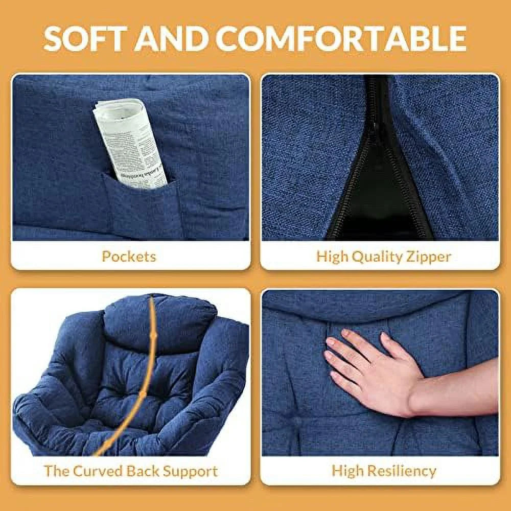 Velvet Fabric Single Sofa Chair with Side Pocket X6416