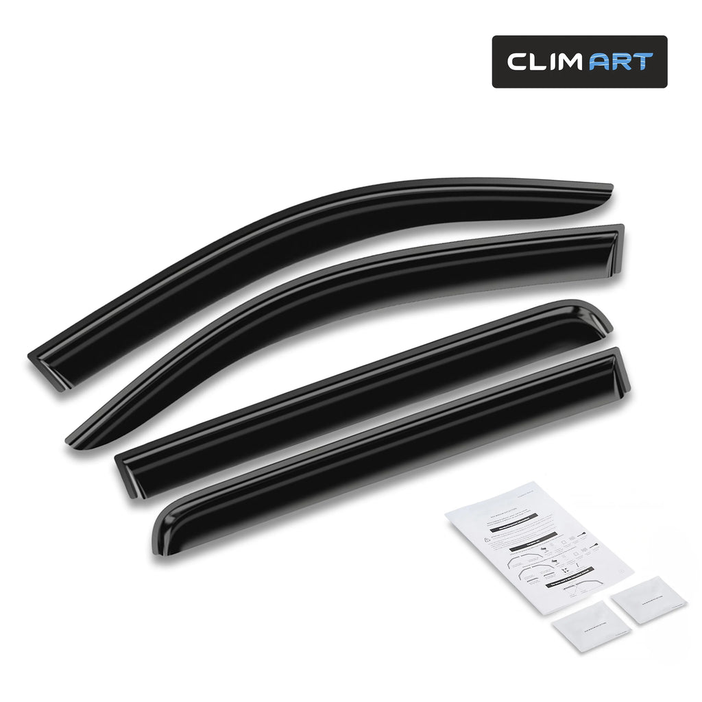 Rain Guards for Chevrolet Silverado 2014-2018 Crew Cab, Tape-on Window Deflectors, 4 pcs. F307