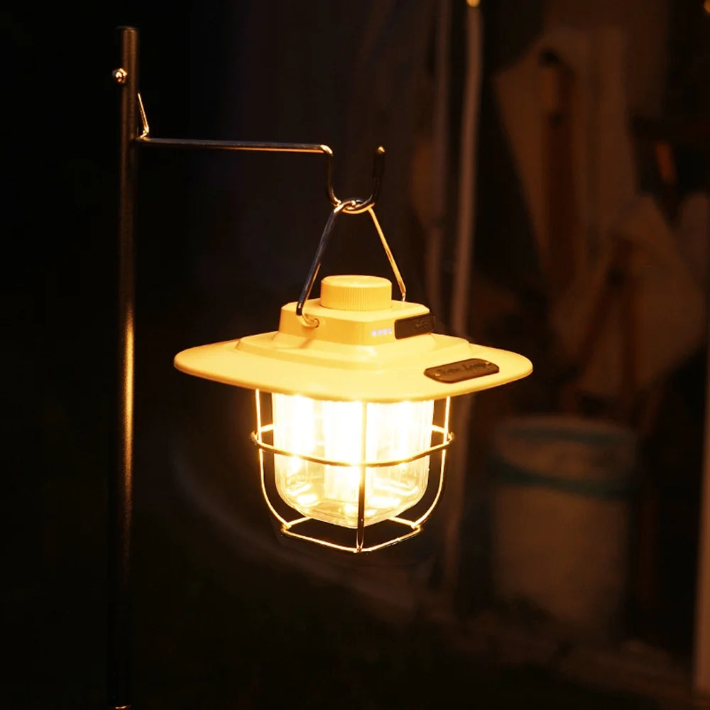 Vintage Camping Lantern with Type C Rechargeable O997