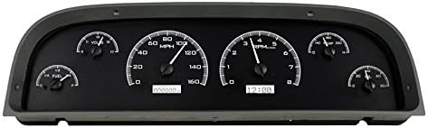 60 61 62 63 Chevy Pickup Truck VHX Analog Dash Gauges Black Alloy White Z825163