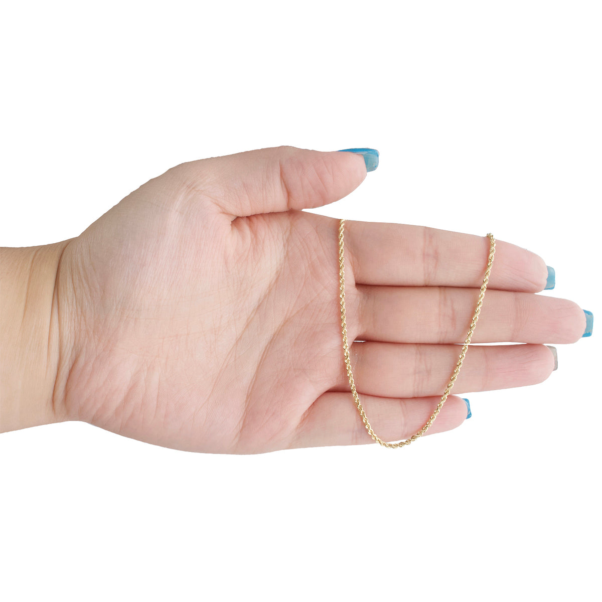 10K Yellow Gold Diamond Cut Rope Chain Necklace 16 Inches X364