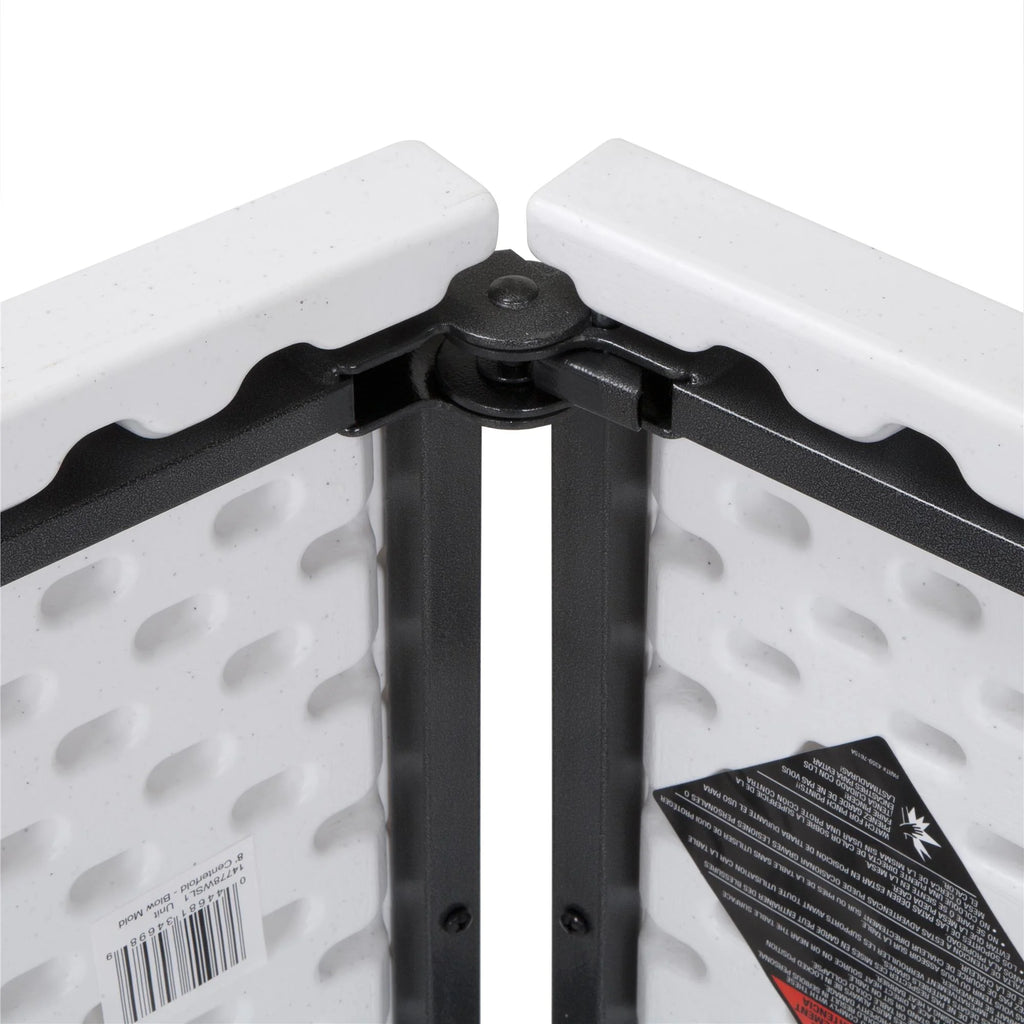 White Fold-in-Half Blow Molded Folding Table V266891