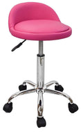 Pink Salon Stool with Back Rest Z718