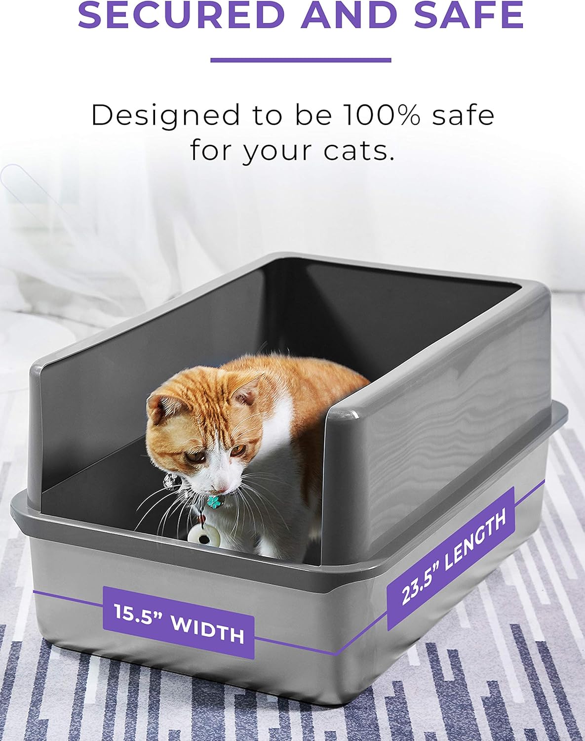 Stainless Steel Cat Litter Box E352