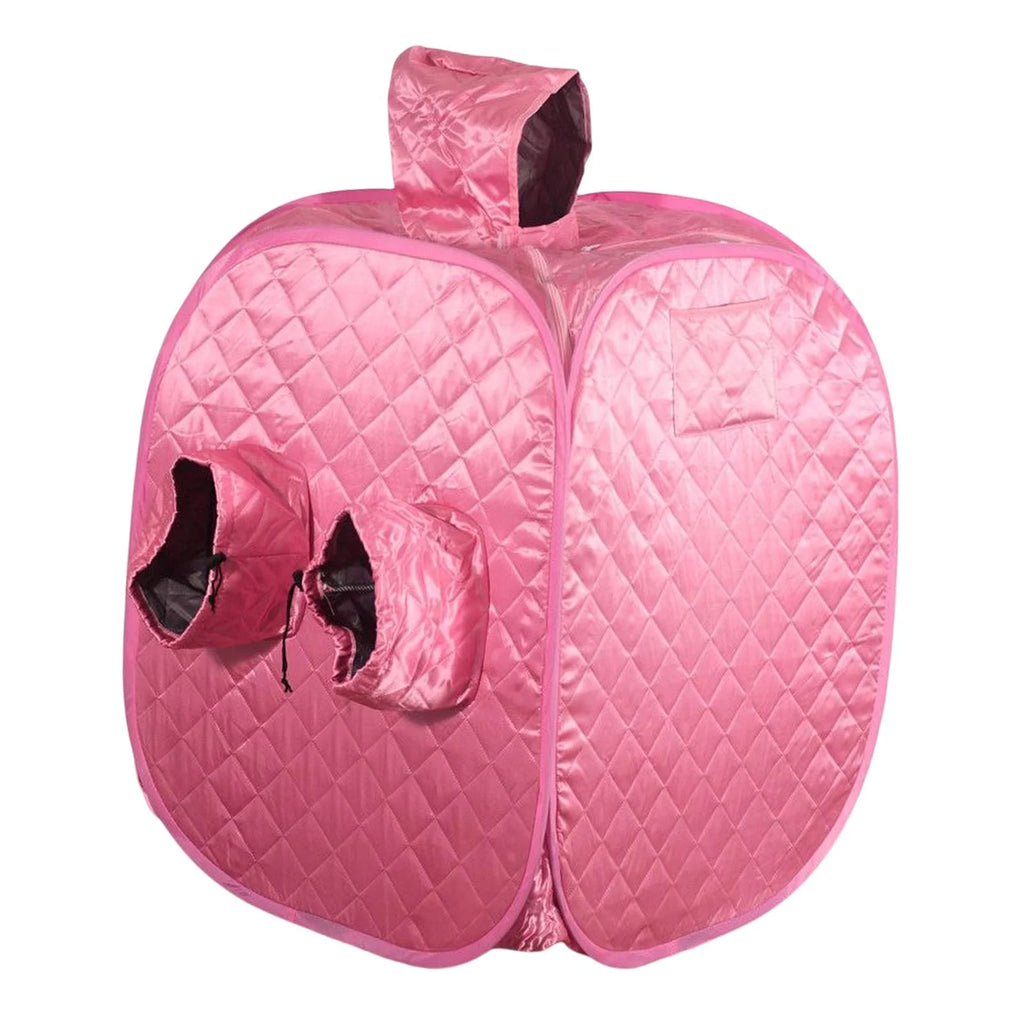 Pink Full Size Home Sauna Room Tent with Front Pocket and Hood N2961