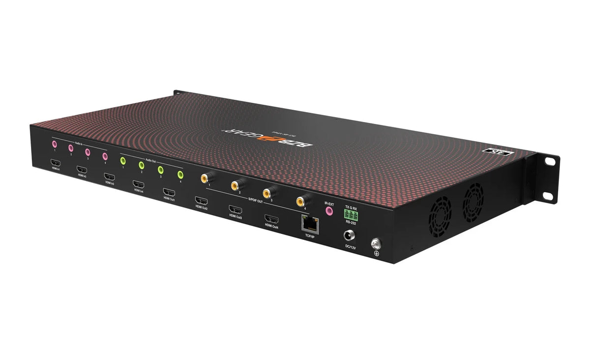 4x4 4K UHD Seamless HDMI Matrix Switcher Video Wall Processor MultiViewer with Scaler IR Audio IP RS-232 W3019