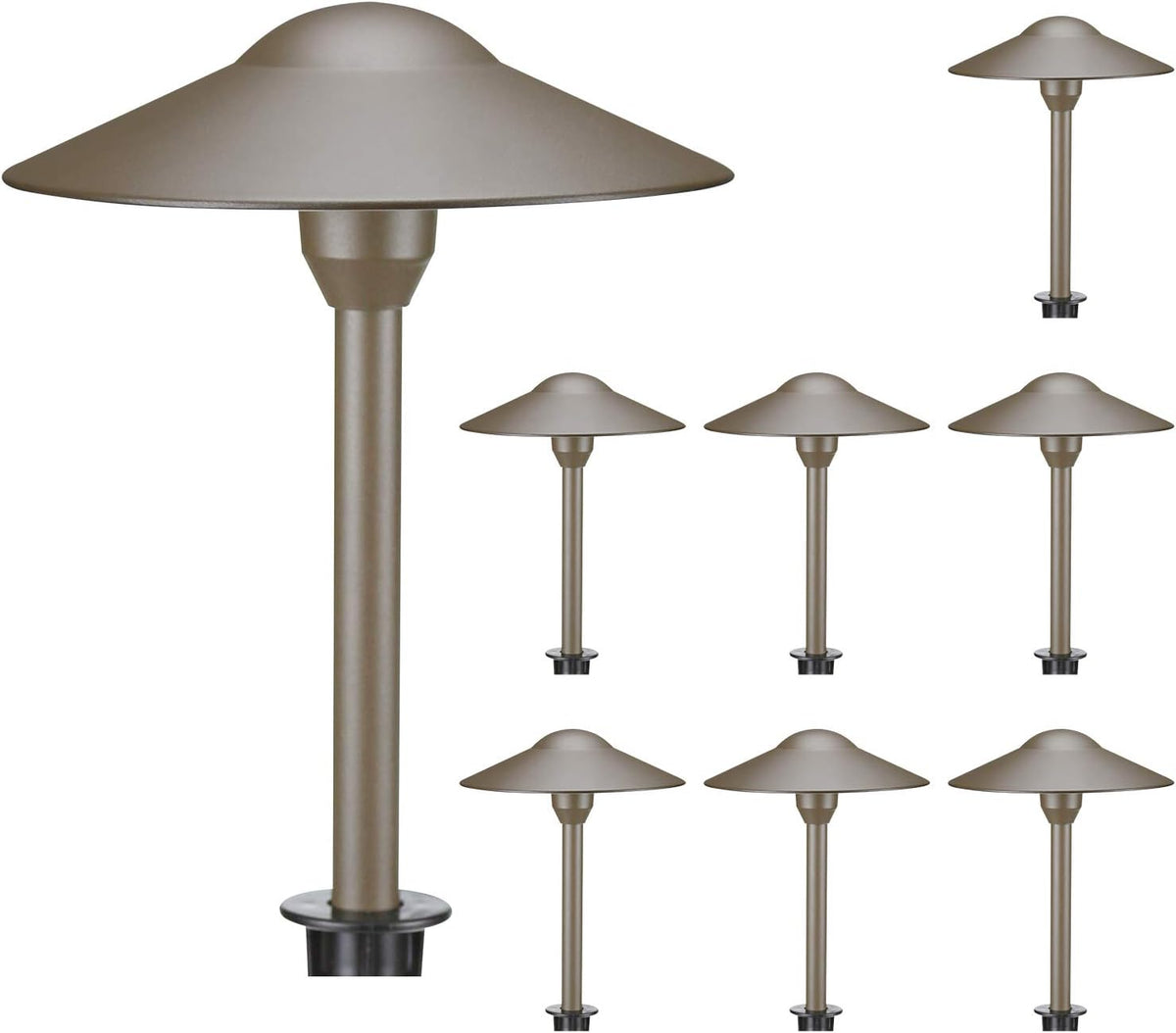 Bronze Cast-Aluminum Outdoor Path Light 8PK O828