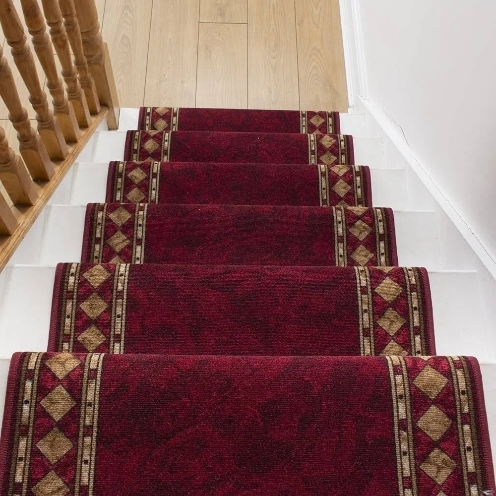 Red Stair Carpet Runner 33 foot I956