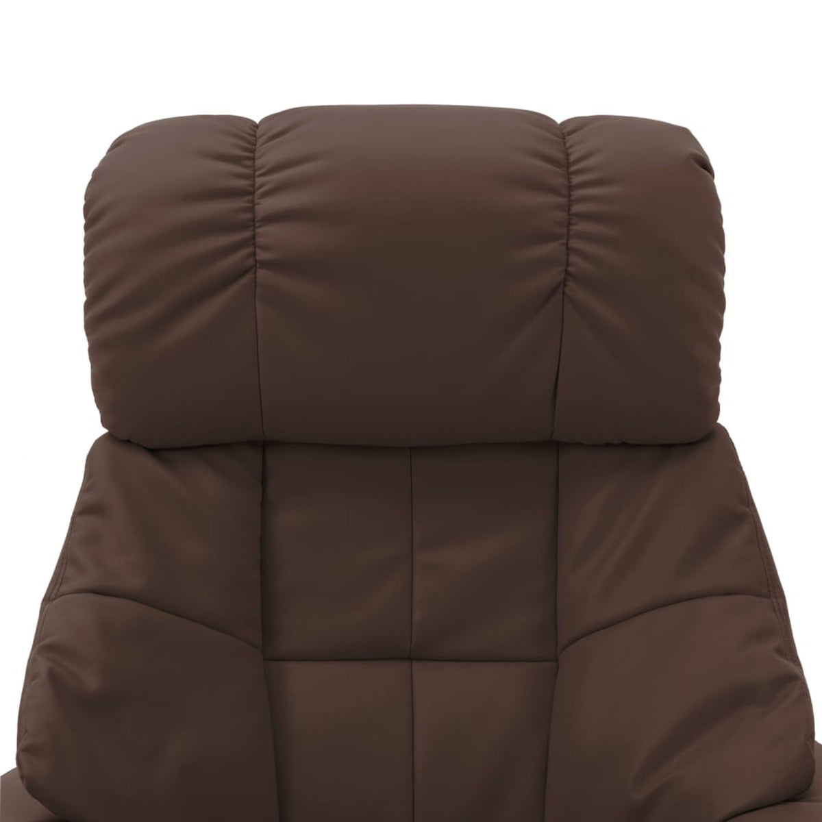 Brown Faux Leather Massage Recliner with Ottoman Z935