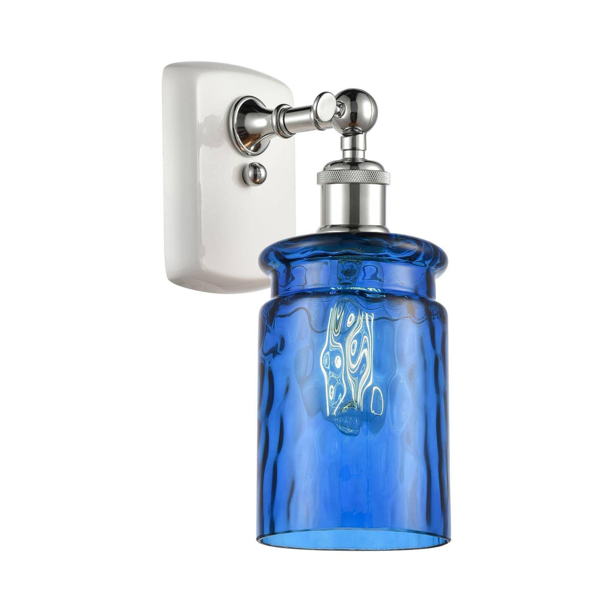 White and Polished Chrome 1 Light Sconce E29688